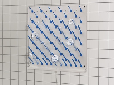 Draining rack, wallmount, various rods