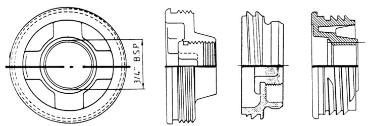 Adaptateur fileté pour robinets à bille