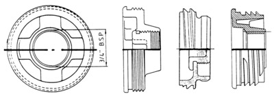 Adaptateur fileté pour robinets à bille