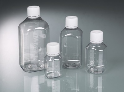 Laboratory bottles PET sterile