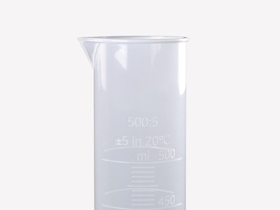 Measuring cylinder made of PP, embossed graduation