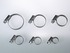 Worm-threaded hose clips stainless steel, assortment