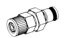 Rapid couplings, nw 3.2 mm, male connections, hose nipple with hose screw-joint drawing